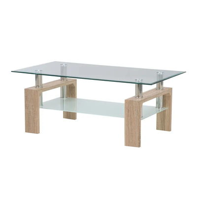 Bàn cà phê mặt kính lớn hình chữ nhật hiện đại Bắc Âu Thiết kế hợp lý OEM